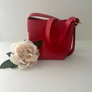 NWT Madewell The Essential Mini Bucket Tote In Himalayan Orange